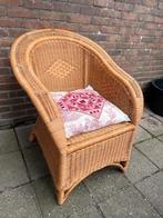 Boho bohemian rotan stoel fauteuil, Huis en Inrichting, Stoelen, Ophalen, Gebruikt, Bruin, Eén