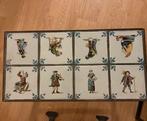 Zeldzame 3-delige antieke bijzettafel set met tegels-TOPSTUK, Ophalen of Verzenden