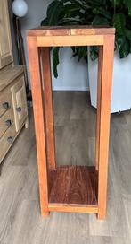 Sidetable vierkant teakhout, Huis en Inrichting, Tafels | Sidetables, Ophalen, Gebruikt, Minder dan 50 cm, 25 tot 50 cm
