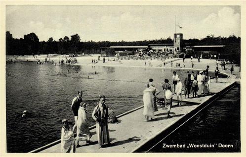 Zwembad Woestduin Doorn - ongelopen, Verzamelen, Ansichtkaarten | Nederland, Ongelopen, Utrecht, 1940 tot 1960, Ophalen of Verzenden