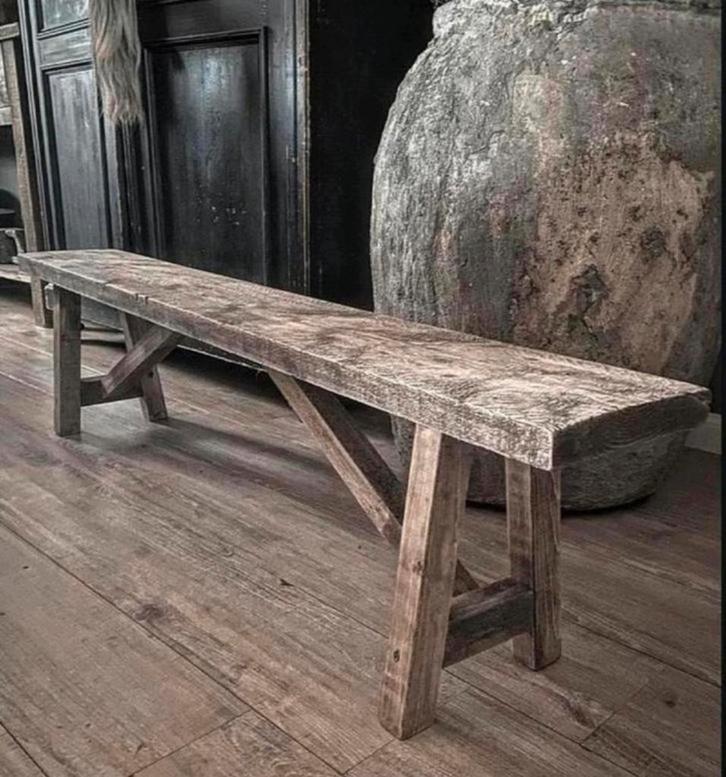 ~Stoer Sober Landelijk Houten XXL Vensterbank Bankje~, Huis en Inrichting, Woonaccessoires | Overige, Zo goed als nieuw, Ophalen of Verzenden