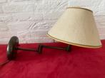 Vintage messing wandlamp verstelbaar, Huis en Inrichting, Lampen | Wandlampen, Ophalen of Verzenden, Gebruikt, Metaal, Klassiek