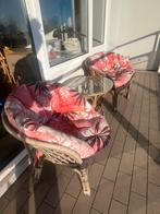 Vintage rotan setje, Ophalen, Gebruikt, Rotan, 3 zitplaatsen