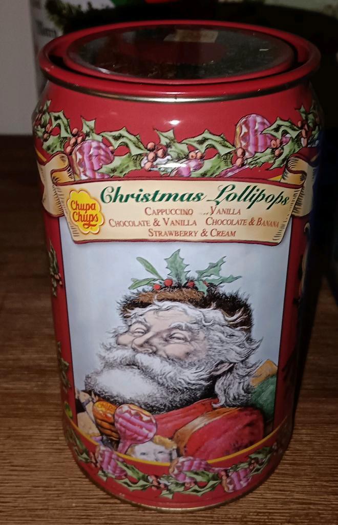 Chupa Chups lolly's Leeg Blik - Kersteditie, Verzamelen, Blikken, Gebruikt, Overige, Overige merken, Ophalen of Verzenden