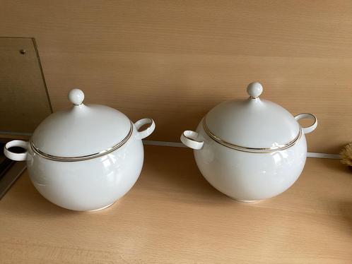 Vintage Mitterteich Bavaria dekschalen,rond mooi model,70 ej, Huis en Inrichting, Keuken | Servies, Overige stijlen, Porselein