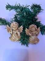 Set 2 oude vintage hangertjes gips engeltjes, Ophalen of Verzenden, Zo goed als nieuw