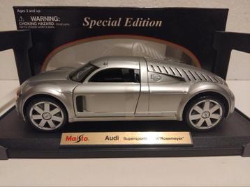 Audi Rosemeyer Supersportwagen  zilver Maisto 1:18 KRD beschikbaar voor biedingen