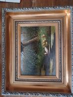 Schilderijtje Eend met Jongen, Ophalen of Verzenden