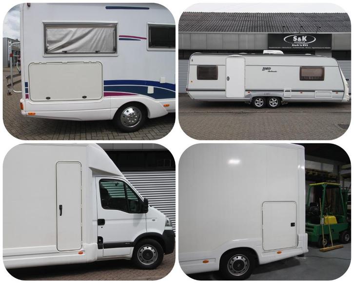 Aluminium Camperdeuren of garageluiken compleet, Caravans en Kamperen, Camper-accessoires, Nieuw, Ophalen