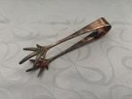 Antieke verzilverd metalen ijsklontjestang met klauwen., Ophalen of Verzenden
