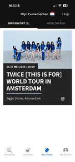 Twice ziggo dome staan plaats 6x, Tickets en Kaartjes, Concerten | Overige, Drie personen of meer, Mei