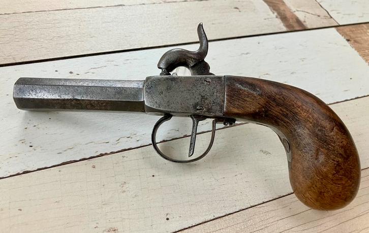 Antiek percussie pistool - ca 1840, Antiek en Kunst, Antiek | Overige Antiek, Ophalen of Verzenden