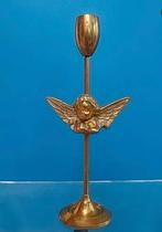 Koperen kandelaar engel, Ophalen of Verzenden, Koper of Brons