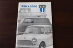 MINI 850 & 1000 1974 instructie boekje saloon van pick up, Auto diversen, Handleidingen en Instructieboekjes, Ophalen of Verzenden