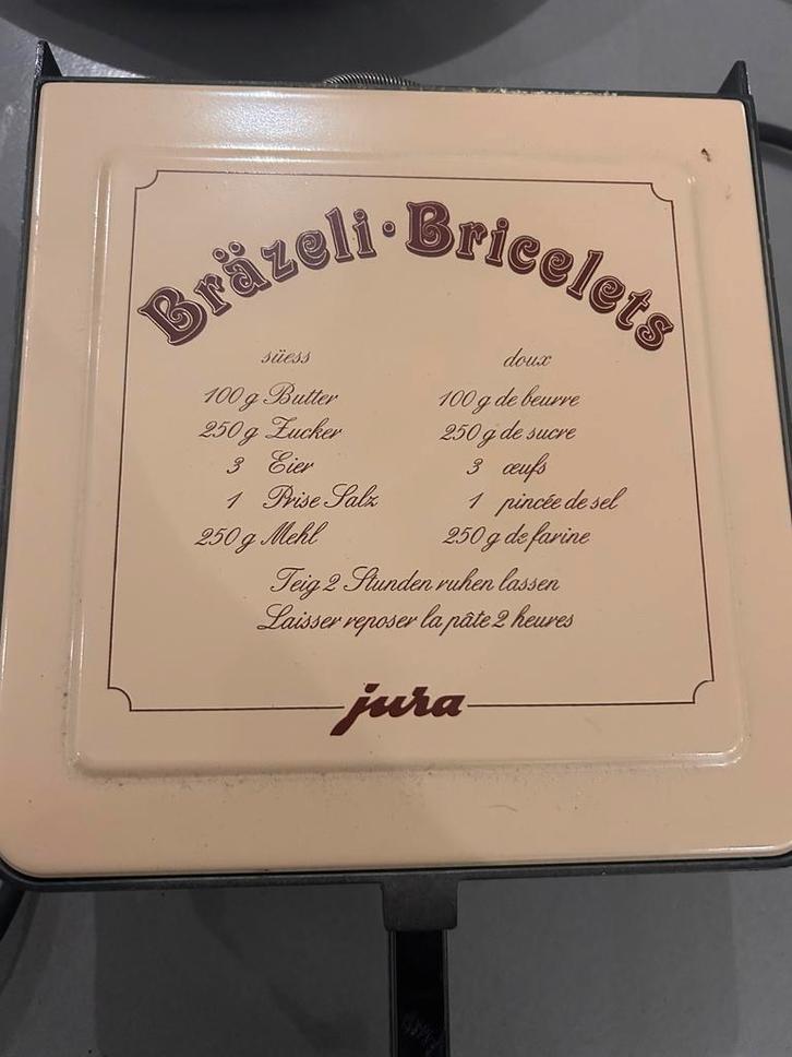 GEZOCHT Jura Kniepertjesijzer / - Bräzeli Bricelets, Witgoed en Apparatuur, Wafelijzers, Gebruikt, Ophalen of Verzenden