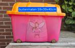 Roze Speelgoedkist met Wieltjes, Ophalen, Zo goed als nieuw