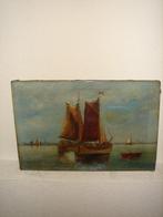 Henri Arden ( 1858 - 1917), Coast view with sailboats., Antiek en Kunst, Kunst | Schilderijen | Klassiek, Ophalen of Verzenden