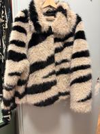 Maura Amsterdam Fake Fur Zebra Jas, Ophalen of Verzenden, Zo goed als nieuw, Maat 42/44 (L), Zwart
