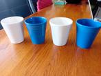 4 mooie melkbekers in wit en blauw / beker / NIEUW, Nieuw, Ophalen of Verzenden, Overige stijlen, Kop(pen) en/of Schotel(s)