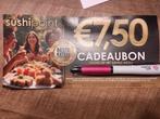 Cadeaubon Sushipoint a €7,50, Tickets en Kaartjes, Kortingen en Cadeaubonnen, Eén persoon, Cadeaubon