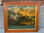 Vintage Jachttafereel in Lijst, Ophalen of Verzenden