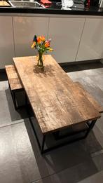 Houten salontafel 120x55 cm, 100 tot 150 cm, Zo goed als nieuw, Minder dan 50 cm, Rechthoekig