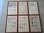 Zes originele 18e-eeuwse gravures – Encyclopédie Diderot &, Ophalen of Verzenden