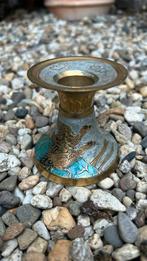 Vintage India kandelaartje emaille op koper cloisonne, Ophalen of Verzenden, Koper of Brons