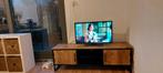 TV Kast Mangohout 150cm, Huis en Inrichting, Kasten | Televisiemeubels, Ophalen, Gebruikt, 100 tot 150 cm, Metaal
