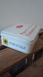 Brocante. Oude EHBO verbandtrommel met originele inhoud., Verzamelen, Blikken, Ophalen of Verzenden, Zo goed als nieuw, Overige