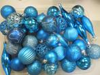 Blauwe kunststof kerstballen (1), Ophalen of Verzenden, Zo goed als nieuw