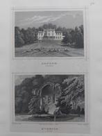 112 / Arnhem Sonsbeek  + ruine Nijmegen Gravure uit 1860, Antiek en Kunst, Kunst | Etsen en Gravures, Ophalen of Verzenden
