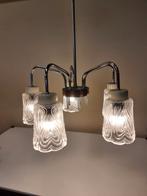 Vintage kroonluchter mid century chroom en glas, Ophalen, ,, ,, ,