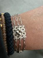 Zeeuwse zilveren paneel armband  knop filligrain 900 zilver, Ophalen of Verzenden, Zilver, Armband