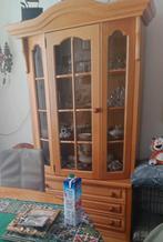 Hele mooie eikenhouten Vitrinekast met 3 Lades, Ophalen, Gebruikt, Eikenhout, Klassiek