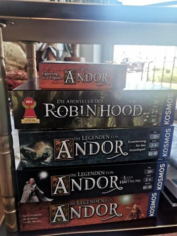 Boardgames Andor 3x en uitbreiding + Robin hood beschikbaar voor biedingen