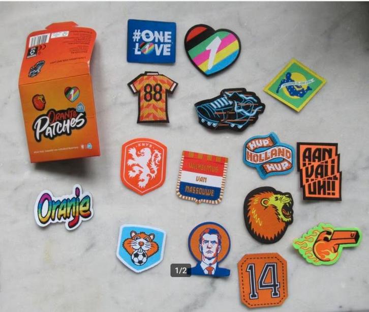Oranje patches AH, Albert Heijn, Verzamelen, Supermarktacties, Albert Heijn, Ophalen of Verzenden