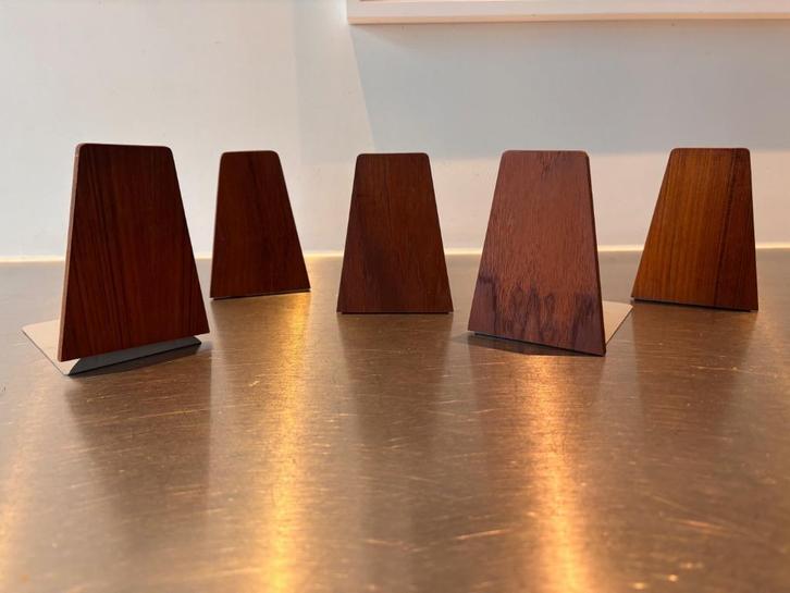 Set van 3 Kai Kristiansen boekensteunen jaren ‘60, Huis en Inrichting, Woonaccessoires | Wandplanken en Boekenplanken, Gebruikt