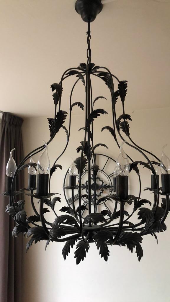 Romantische tafel hanglamp met  optioneel bijpassende klok, Ophalen of Verzenden, Zo goed als nieuw, Minder dan 50 cm