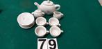 Mini servies zwanen, wit met blauw, Ophalen of Verzenden