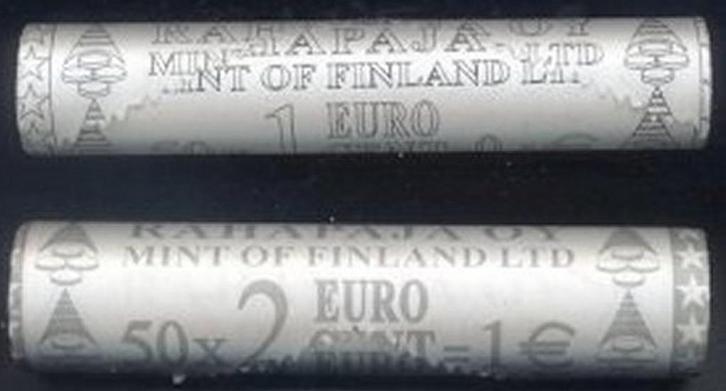 Finland originele rollen 1 en 2 cent 1999 UNC, Postzegels en Munten, Munten | Europa | Euromunten, Setje, Overige waardes, Finland