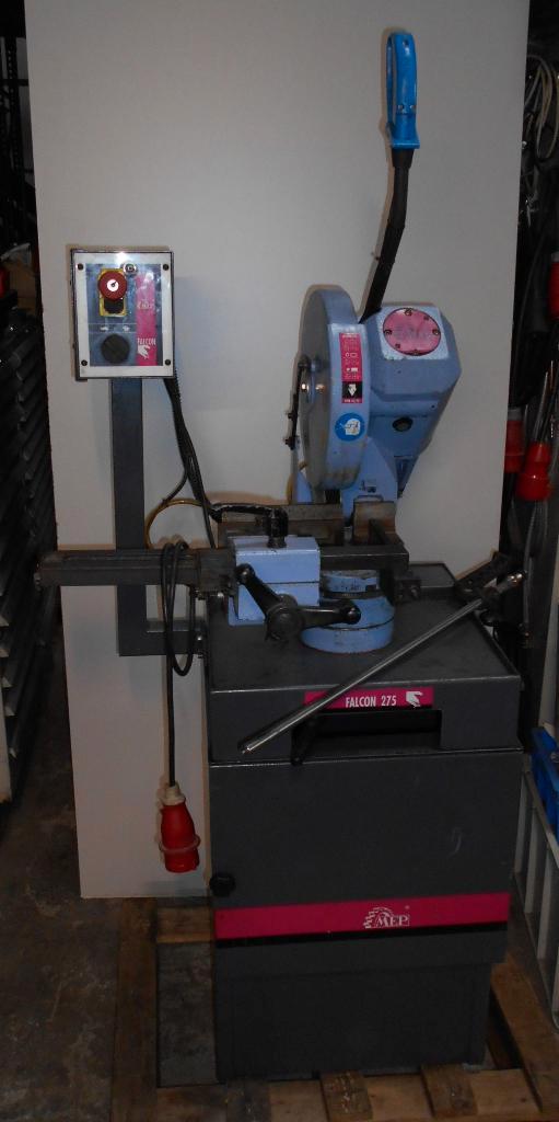 Metaal afkortzaag, MEP, Falcon 275, 400 volt, bwj 1995, Doe-het-zelf en Verbouw, Gereedschap | Zaagmachines, Gebruikt, Afkortzaag