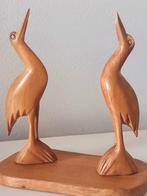 Vintage 1980 Indonesische kraanvogels snijwerk, Antiek en Kunst, Kunst | Beelden en Houtsnijwerken, Ophalen of Verzenden