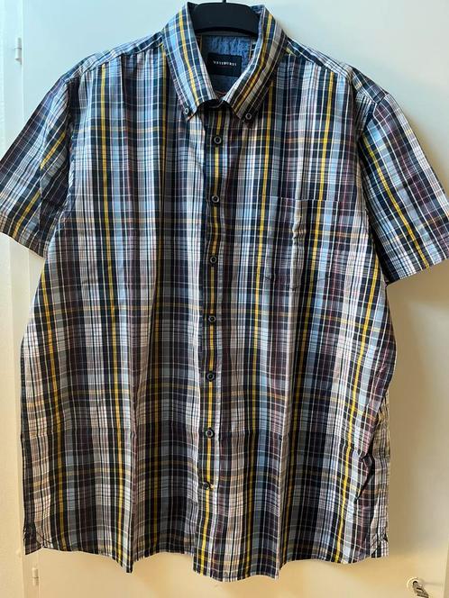 Maat XL C&A overhemd korte mouw wit rood geel blauw ruit, Kleding | Heren, Overhemden, Zo goed als nieuw, Halswijdte 43/44 (XL)