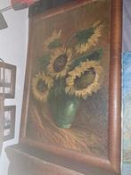 Zonnebloemen olieverf op linnen, Antiek en Kunst, Ophalen of Verzenden