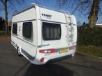 Fendt Bianco Rosso 390 Frans Bed+Mover, Caravans en Kamperen, Caravans, Bedrijf, Treinzit, Tot en met 3, Overige typen