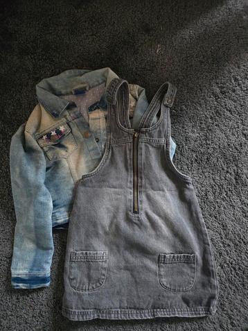 Meisjes kleding set - jurk en spijkerjasje maat 122 beschikbaar voor biedingen