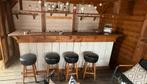 Houten Bar met krukken, Tuin en Terras, Tuinhuizen, Ophalen, Hout, 200 tot 400 cm, Schuur