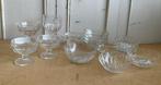 Vintage / Glazen schaaltjes / voor vla - yoghurt of nootjes, Gebruikt, Ophalen of Verzenden, Overige stijlen, Glas