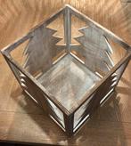 Houten kubus bak met kerstbomen, Diversen, Kerst, Ophalen, Gebruikt